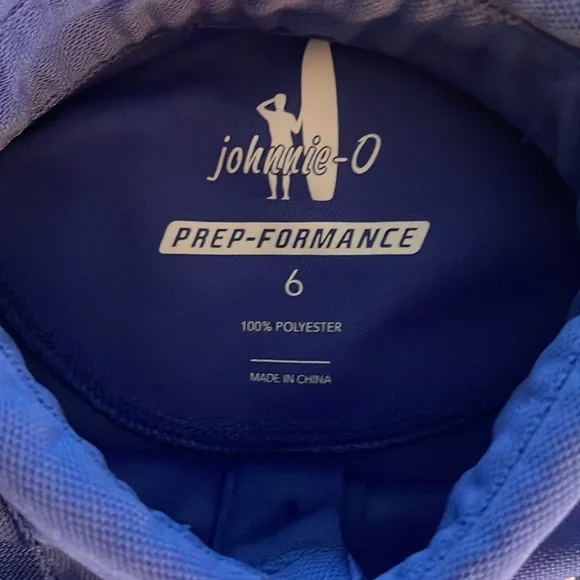 Johnnie-O Performance Mesh Jr. Polo Size 6 Royal Blue - Picture 3 of 5